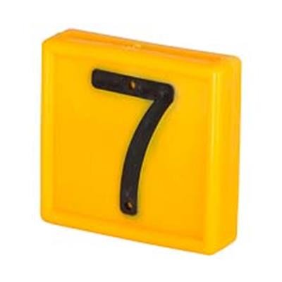 Nummernblock Standard 10 Stück Ziffer 7 gelb