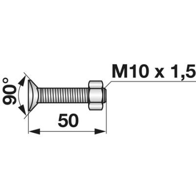 Planetenschraube M10x50 zu Hassia, Isaria und Lemken 10 Stück