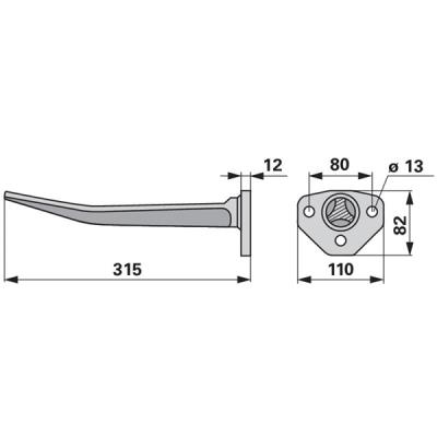 Rütteleggenzinke 6303100 vorne