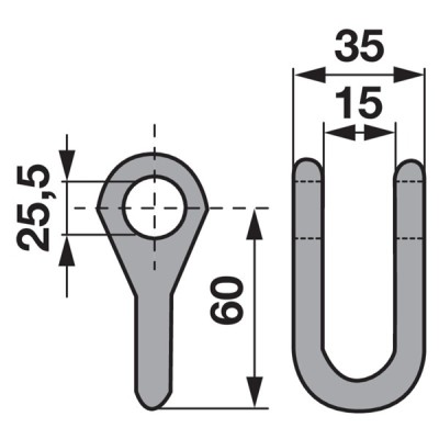 Schäkel zu Mulcher und Schlegelhäcksler