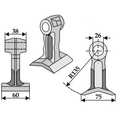 Schlaghammer 7314366 zu Mc Connel Mulcher