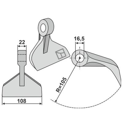 Schlaghammer 933000009 zu Vogel u. Noot Mulcher