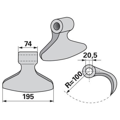 Schlaghammer W11624 zu Rostatella Mulcher