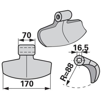 Schlaghammer zu HMF Mulcher