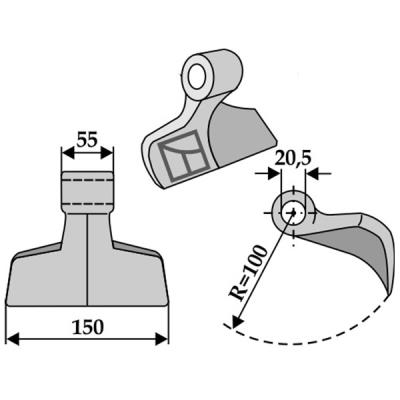 Schlaghammer zu Maschio Mulcher