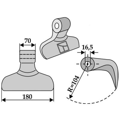 Schlaghammer zu Rotoram Mulcher
