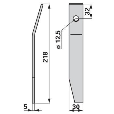 Schlegel links 39113000 zu Taarup Mulcher