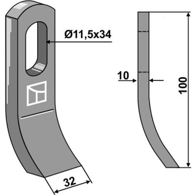 Schlegelmesser 406-146 zu Rasant Mulcher