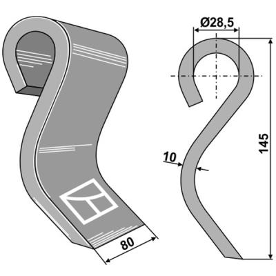 Schlegelmesser 945000220 zu Dücker Mulcher