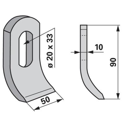 Schlegelmesser 945000900 zu Dücker Mulcher