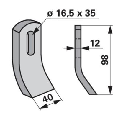 Schlegelmesser 95722012 zu Quivogne Mulcher