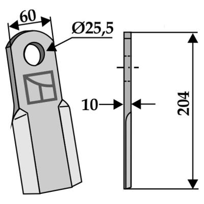 Schlegelmesser zu Falc Mulcher