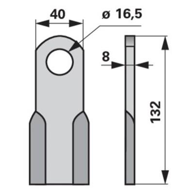 Schlegelmesser zu Nobili Mulcher