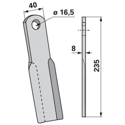 Schlegelmesser zu Nobili Mulcher