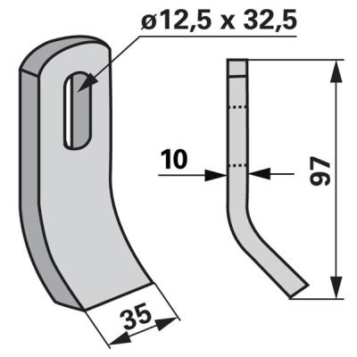 Schlegelmesser zu Zappator Mulcher
