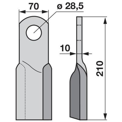 Schleglemesser zu Fischer Mulcher