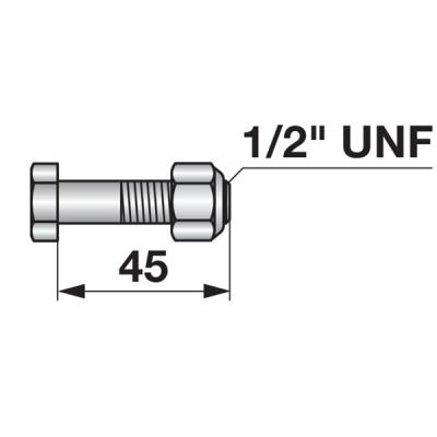 Schraube zu Mulcher 1/2 " x 45