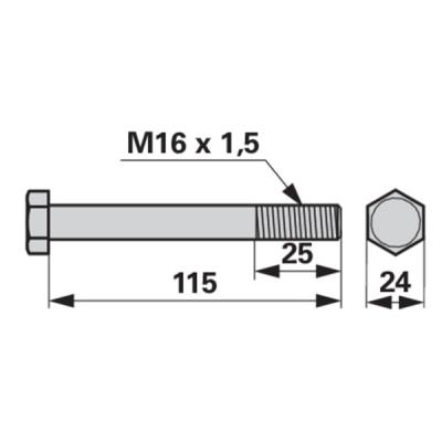 Schraube zu Mulcher M16 x 2