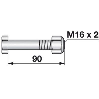 Schraube zu Mulcher M16 x 2