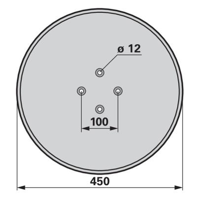 Sechscheibe 450 mm, glatt zu Heger