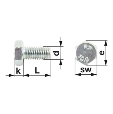 Sechskantschraube M10x25