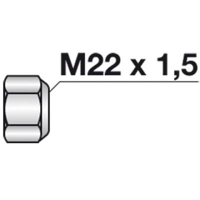 Selbstsichernde Sechskantmutter M 22x1,5