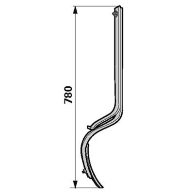 Spurlockererzinke komplett 40x10mm zu Hassia, Isaria und Lemken