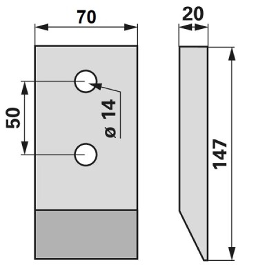 Tiefenlockerermeißel - Arbeitsbreite 70 mm - zu Vogel & Noot - CS000122