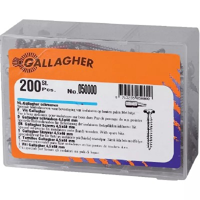 Torxschrauben-Set - 200 Schrauben mit Bit - Gallagher 050000