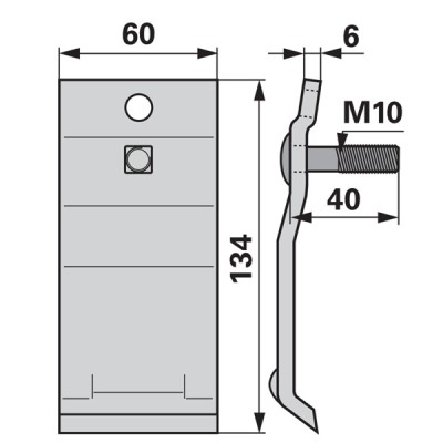 Esm Unterfeder mit Flachrundschraube M10 x 40 mm 267.2800