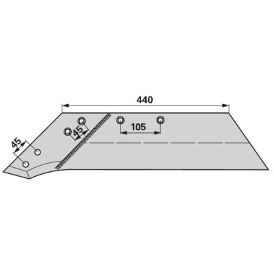 Wechselspitzschar links DW 720 L zu Regent