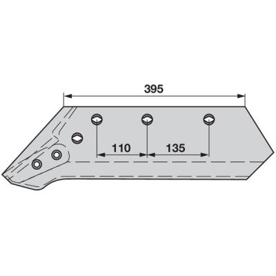 Wechselspitzschar 14 Zoll links 622135 zu Kuhn, Huard