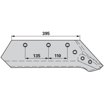 Wechselspitzschar 14 Zoll, rechts 622134 zu Kuhn, Huard