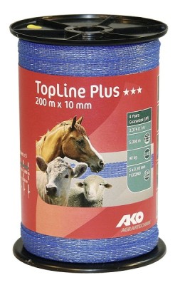 Weidezaunband 10 mm - Ako TopLine Plus - blau