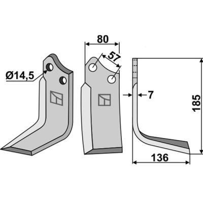 Winkelmesser rechts zu Agromec 12012702