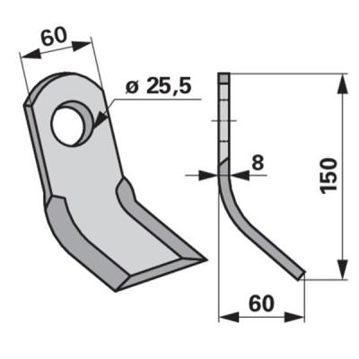 Y-Messer 0.004.10.0402 zu Sauerburger Mulcher