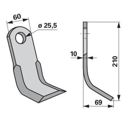 Y-Messer 55202 zu Breviglieri Mulcher
