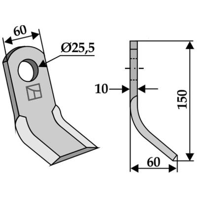 Y-Messer 03000106 zu Maschio Mulcher