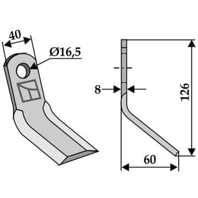 Y-Messer 0901129 zu Ferri Mulcher