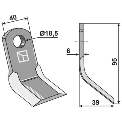 Y-Messer 10860000 zu Dücker Mulcher