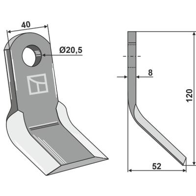 Y-Messer 3000323 zu Agromec Mulcher
