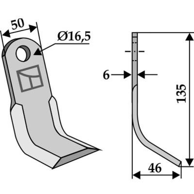 Y-Messer 59092385 zu Humus Mulcher