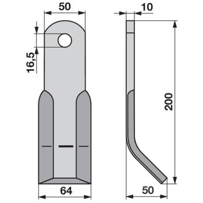 Y-Messer 6400080 zu Kverneland Mulcher