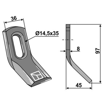 Y-Messer 7190177 zu Mc Connel Mulcher