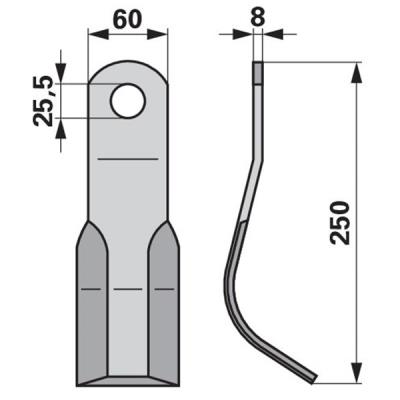 Y-Messer 901001 zu Ferri Mulcher