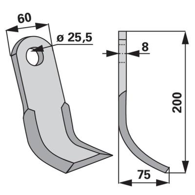 Y-Messer 931040001 zu Vogel u. Noot Mulcher