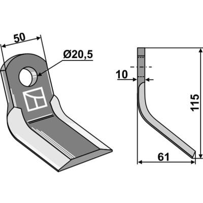 Y-Messer M03400406 zu Maschio Mulcher