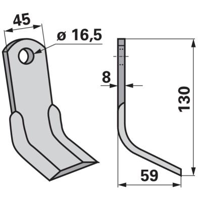 Y-Messer T21004040 zu Maschio Mulcher