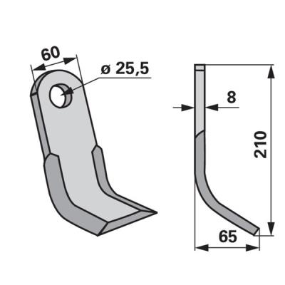 Y-Messer T40005142 zu Maschio Mulcher