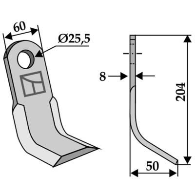 Y-Messer zu Pegoraro Mulcher
